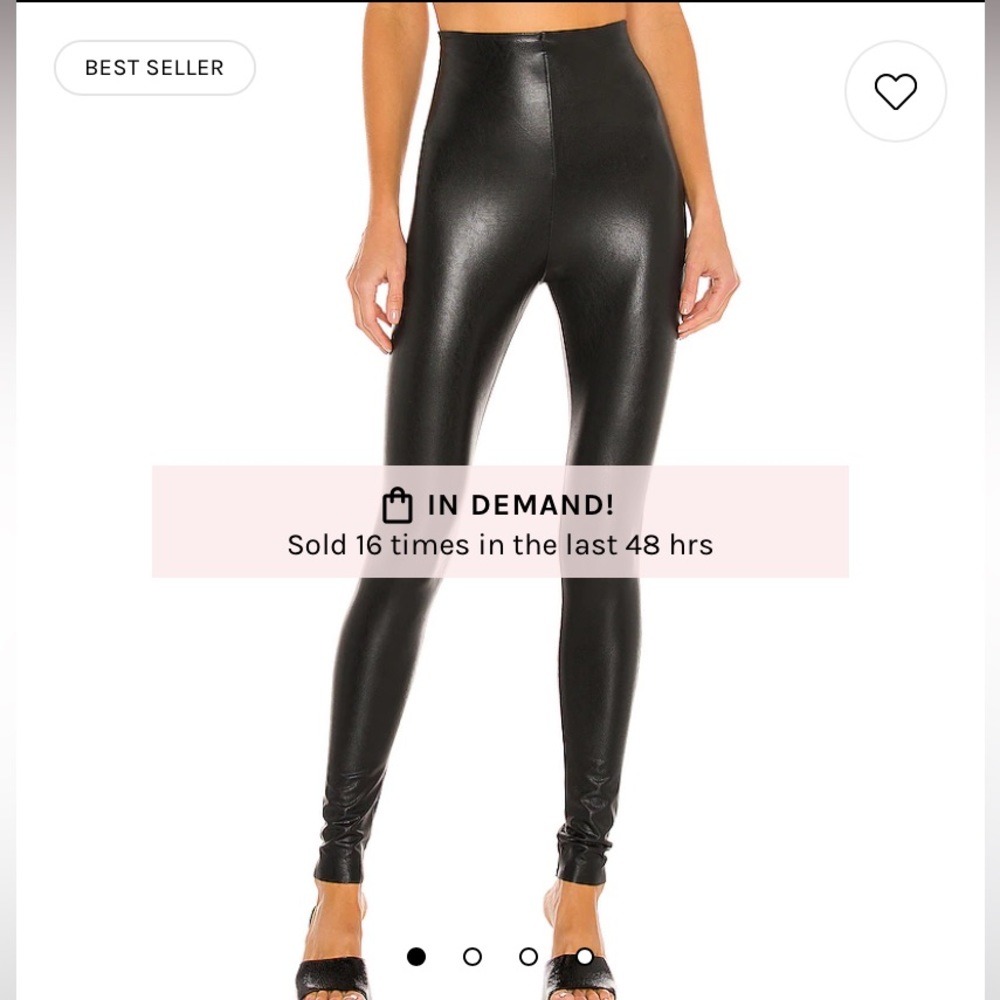 Commando Perfect Control Black Faux‎ Leather Leggings